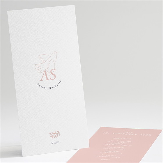 Menükarte Hochzeit Liebestaube