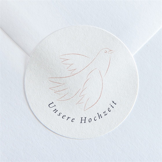 Aufkleber Hochzeit Liebestaube