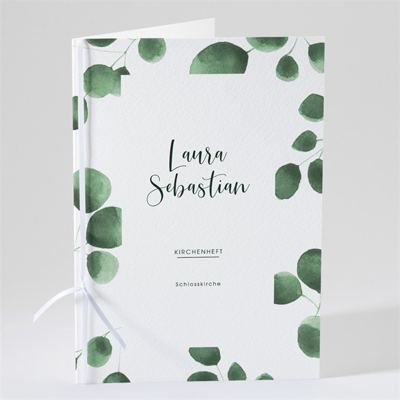 Kirchenheft Hochzeit Eukalyptus ref.N491193
