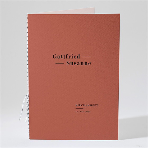 Kirchenheft Hochzeit Terrakotta