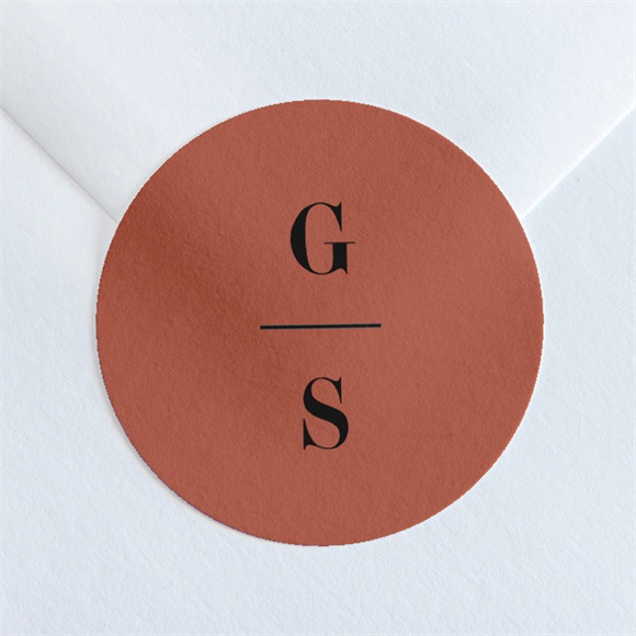 Aufkleber Hochzeit Terrakotta ref.N36057