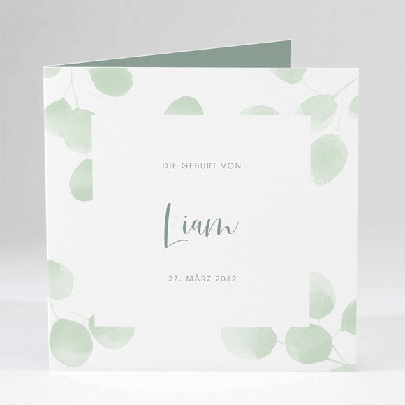 Geburtskarte Grünes Laub ref.N451157