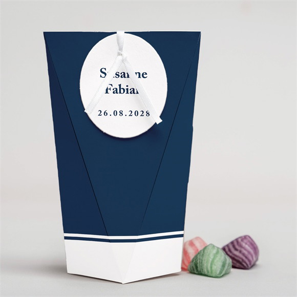 Geschenkbox Hochzeit Schick in Blau - Schachtel ref.N52005