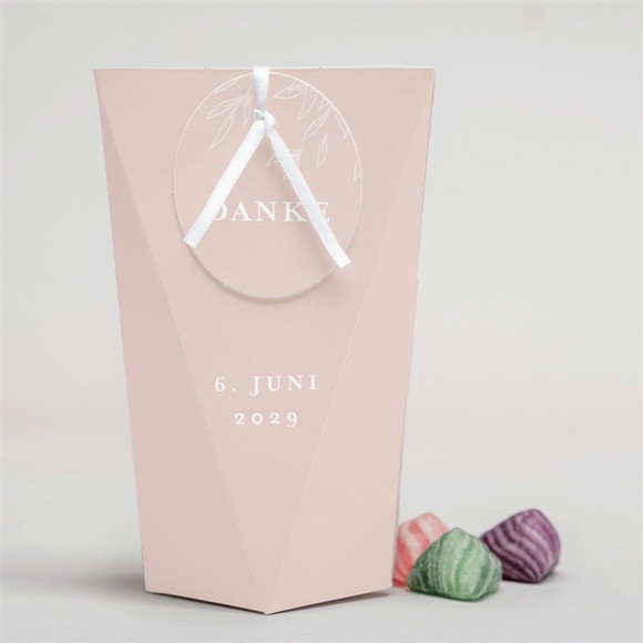 Geschenkbox Hochzeit Zartrosa und Kupfer -Schachtel ref.N52014