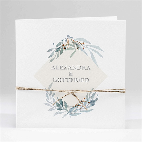 Hochzeitseinladung umschlungene eleganz