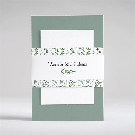 Hochzeitseinladung blätterband