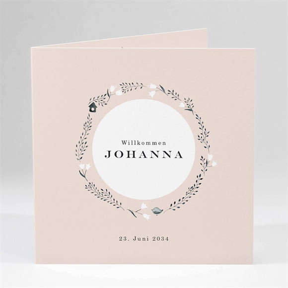 Geburtskarte Pastell Kranz ref.N451147