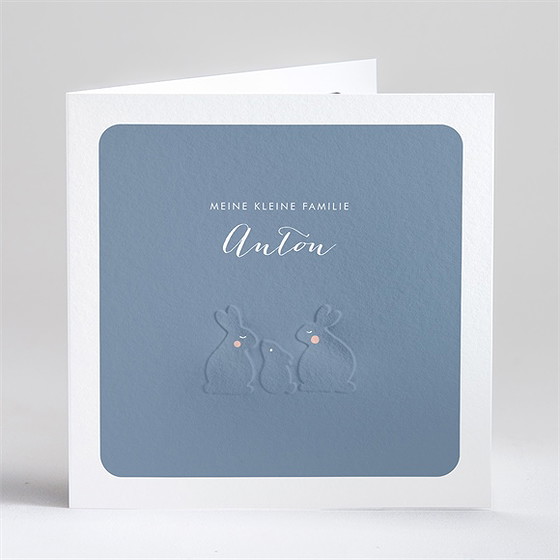 Geburtskarte Häschen Hop