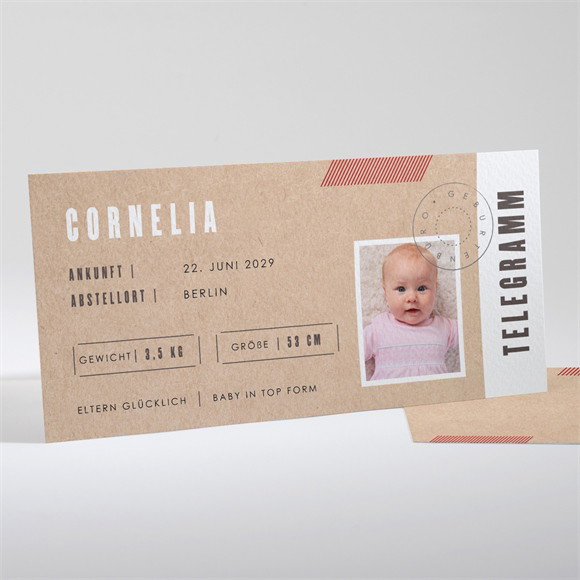 Geburtskarte Telegramm ref.N13192