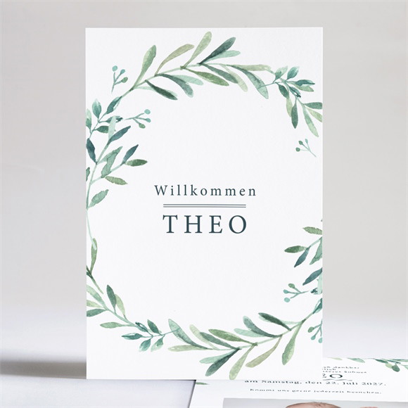 Geburtskarte Aquarell mit Foto ref.N241189