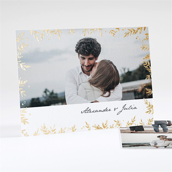 Hochzeitseinladung Laub