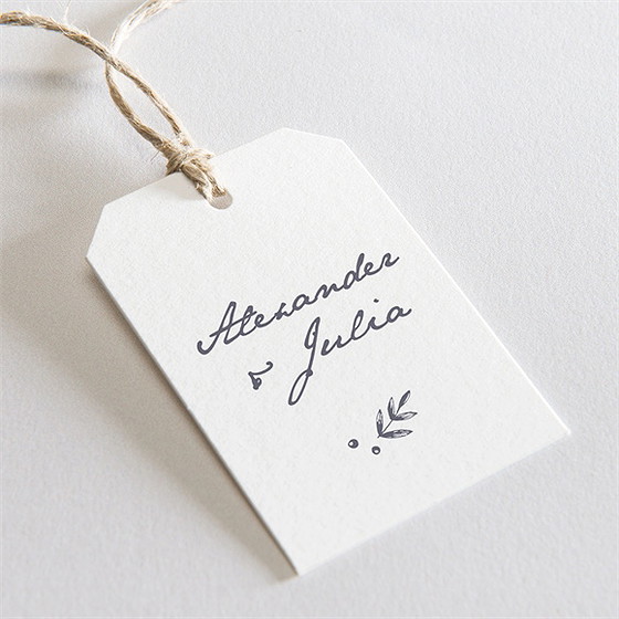 Geschenkanhänger Hochzeit Laub