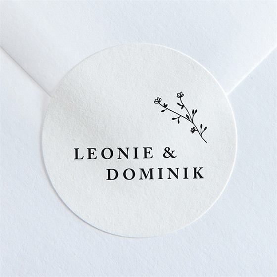 Aufkleber Hochzeit Zartes Trio