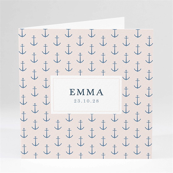Geburtskarte Ankermuster