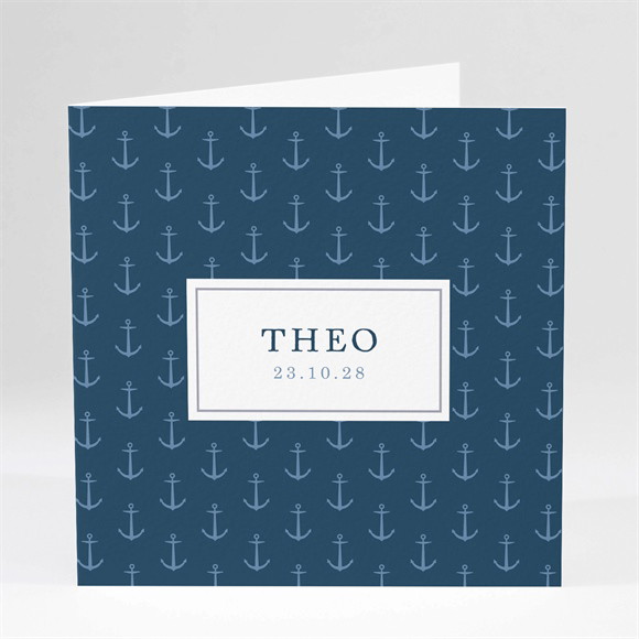 Geburtskarte Anker und Muster ref.N46151