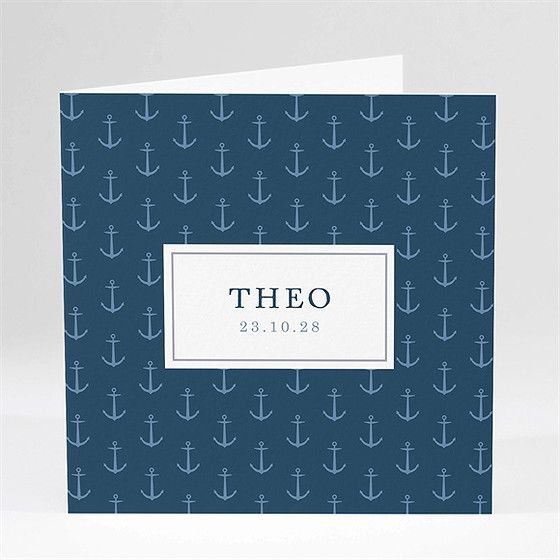 Geburtskarte Anker Und Muster