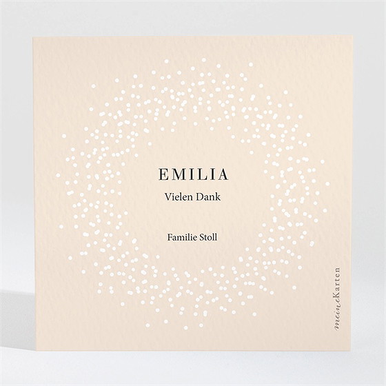 Dankeskarte Geburt Sanfte Konstellation