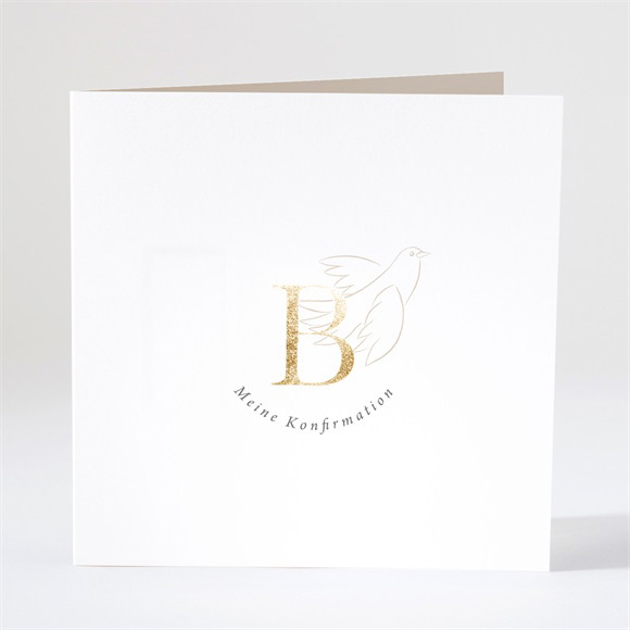 Einladung Konfirmation Goldbuchstabe ref.N46153