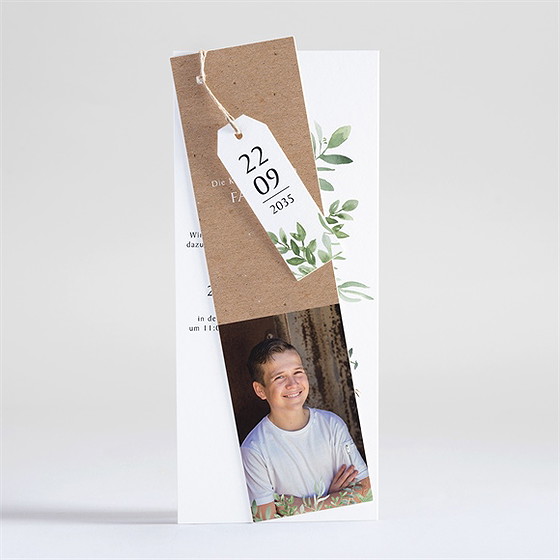 Einladung Konfirmation Kraftpapier