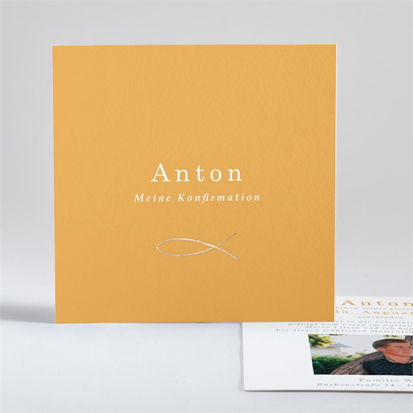 Einladung Konfirmation Strahlendes Gelb ref.N351133