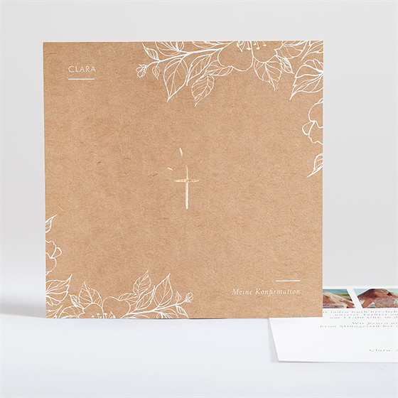 Einladung Konfirmation Weiße Malerei