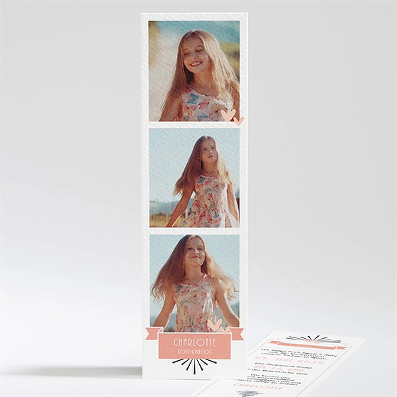 Einladung Konfirmation Fotoautomat Rosa