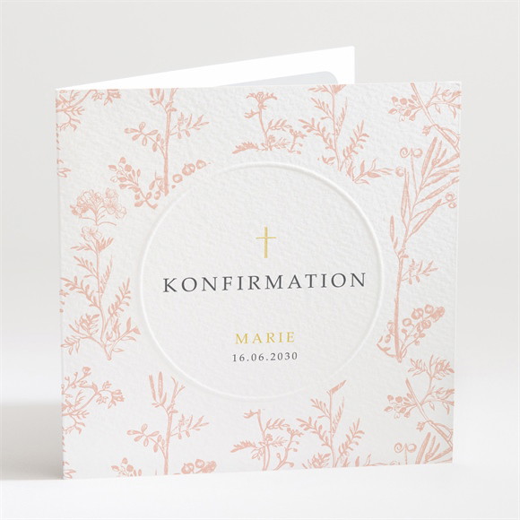 Einladung Konfirmation Zarte Pflanzenmalerei ref.N451193