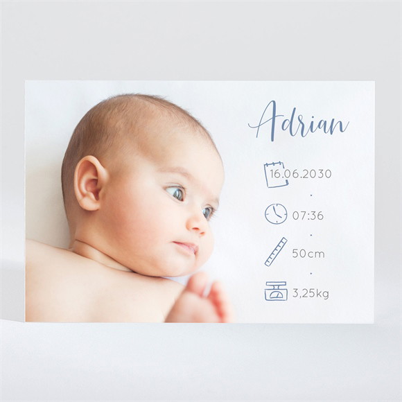 Geburtskarte Schlicht ref.N11022