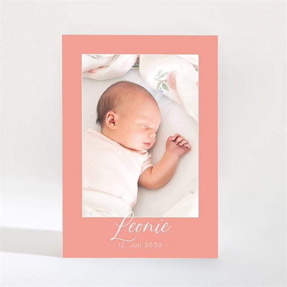 Geburtskarte Rosafarbener Rahmen ref.N21020