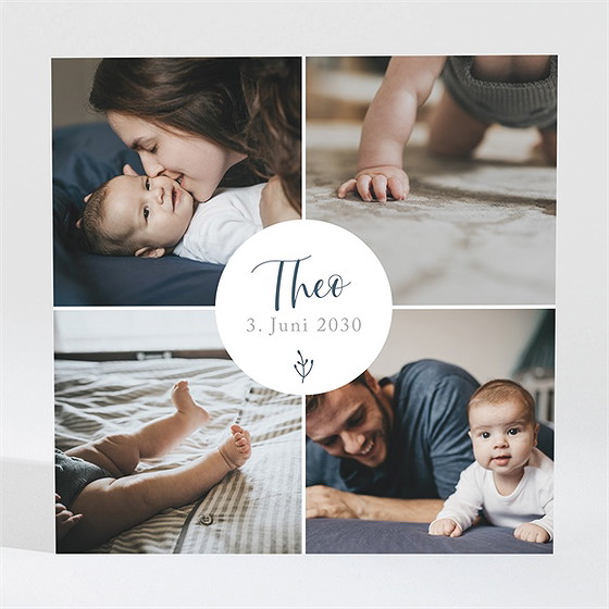 Geburtskarte foto-collage  - magnet