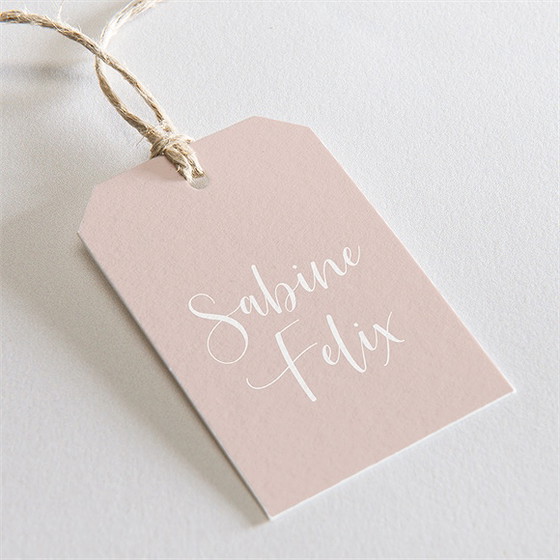 Geschenkanhänger Hochzeit Zartrosa Und Kupfer