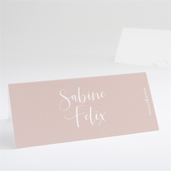 Tischkarte Hochzeit Zartrosa und Kupfer ref.N440755