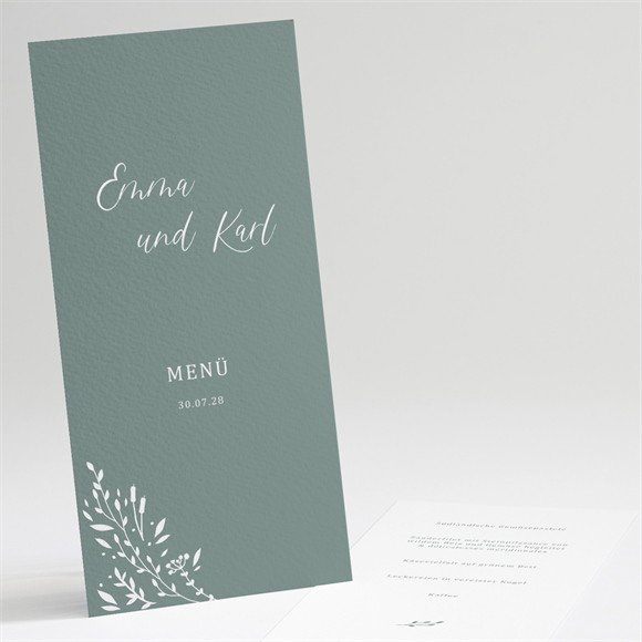Menükarte Hochzeit Poetisch & Elegant ref.N221134