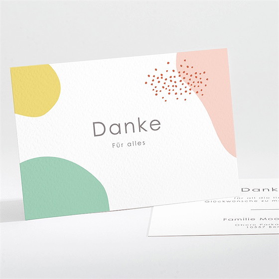 Dankeskarte Geburt All In One Muster