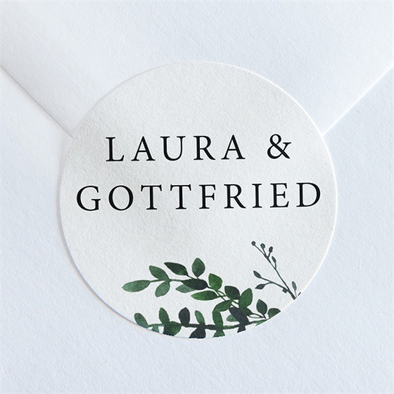 Aufkleber Hochzeit waldrand