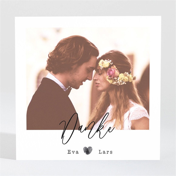 Dankeskarte Hochzeit Abdruck des Herzens - Magnet ref.N3001649