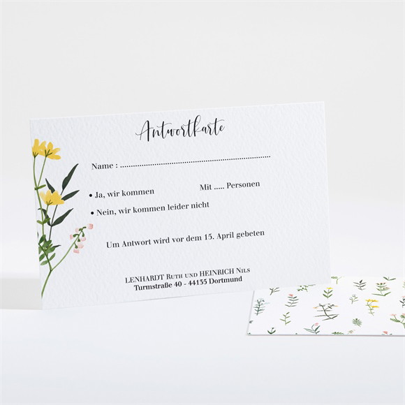 Antwortkarte Hochzeit Frühlingsfreude ref.N161122
