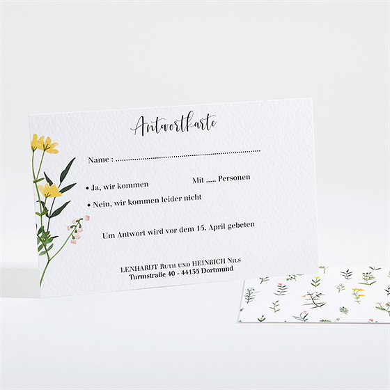 Antwortkarte Hochzeit Frühlingsfreude