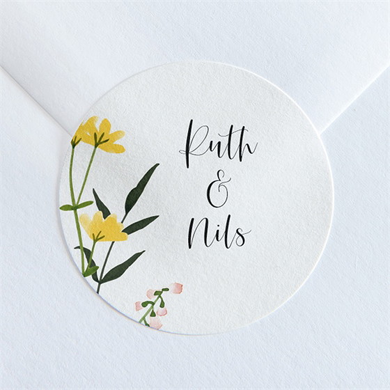 Aufkleber Hochzeit Frühlingsfreude