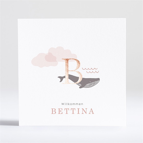 Geburtskarte Kleiner Wal