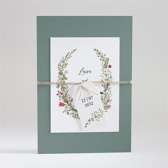 Hochzeitseinladung Gravur mit ländlichem Motiv ref.N99129