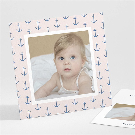 Dankeskarte Geburt Ankermuster