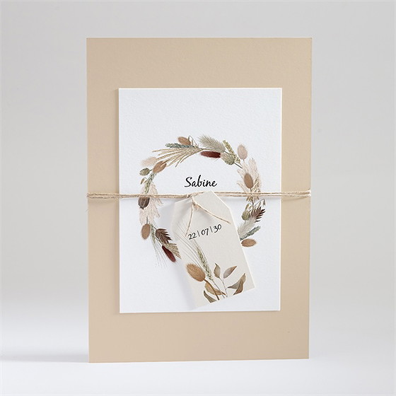 Hochzeitseinladung Herbstkranz