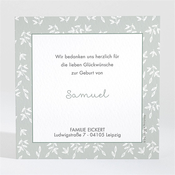 Dankeskarte Geburt Einfacher Fotorahmen