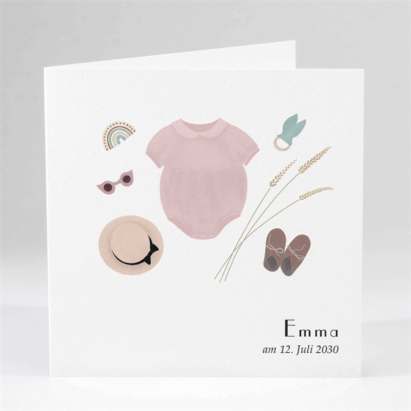 Geburtskarte Meine kleinen Sachen Mädchen ref.N451211