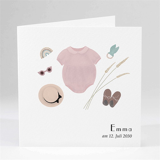 Geburtskarte Meine Kleinen Sachen Mädchen