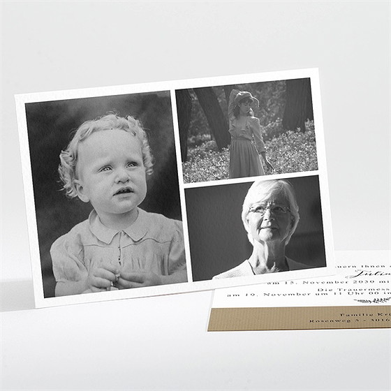 Trauerkarte Fotocollage