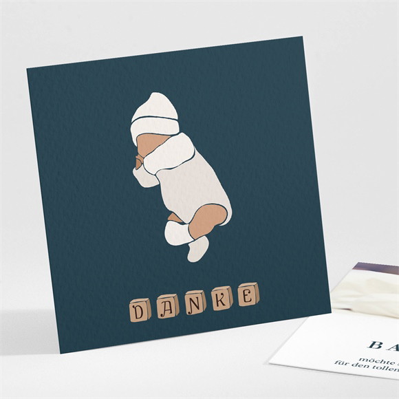 Dankeskarte Geburt Kleine Vintage Würfel ref.N301273