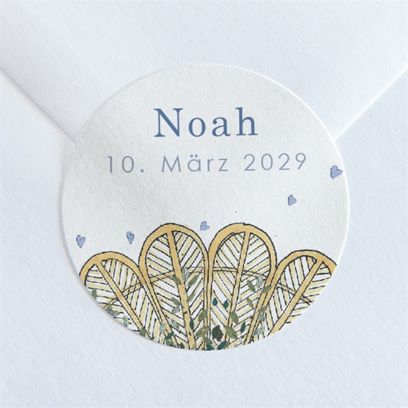 Sticker Geburt Wiege Jungen ref.N360137