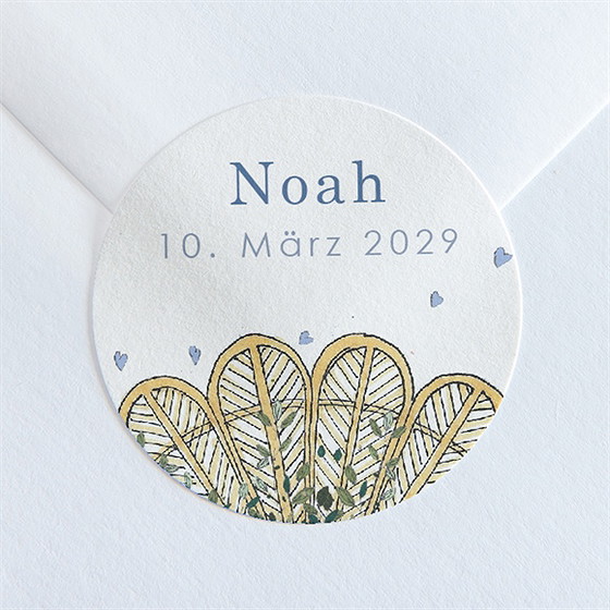 Sticker Geburt Wiege Jungen